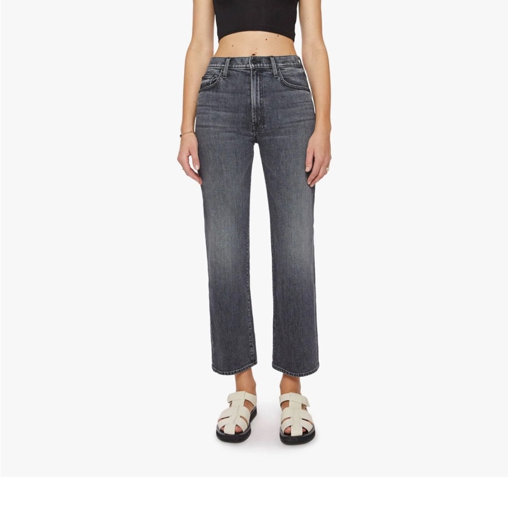 Mother- the rambler zip flood outta sight. Women's Black Jeans